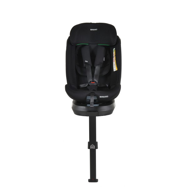 Scaun Auto Cangaroo Bravo Black I-Size, ISOFIX, Rotativ 360°, SPS Lateral, 10 Poziții Tetieră, 40-150 cm