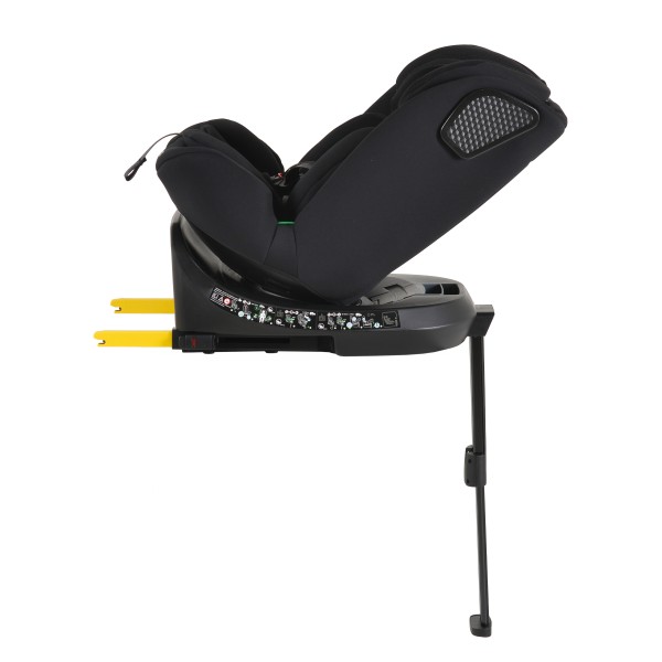 Scaun Auto Cangaroo Bravo Black I-Size, ISOFIX, Rotativ 360°, SPS Lateral, 10 Poziții Tetieră, 40-150 cm