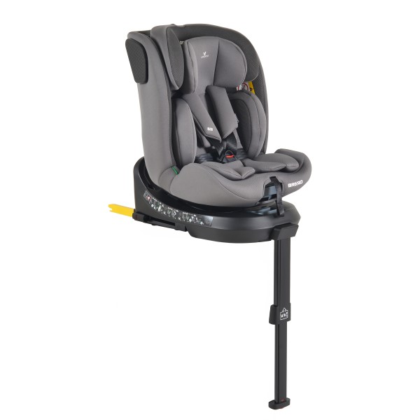Scaun Auto Cangaroo Bravo Grey I-Size, ISOFIX, Rotativ 360°, SPS Lateral, 10 Poziții Tetieră, 40-150 cm