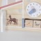 Tablă Educativă Montessori din Lemn Moni Toys, Casă de Fermă, Moară, Roți Dințate, Labirint, 3 Ani+