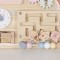 Tablă Educativă Montessori din Lemn Moni Toys, Casă de Fermă, Moară, Roți Dințate, Labirint, 3 Ani+