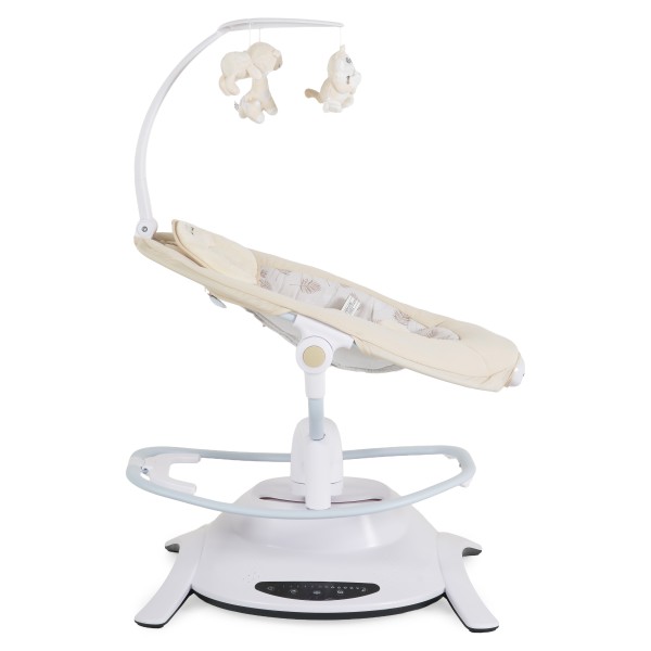 Leagăn Electric Cangaroo La Scala Beige, 6 Moduri, 5 Viteze, Rotativ 360°, Telecomandă, 12 Melodii, 0-9 kg