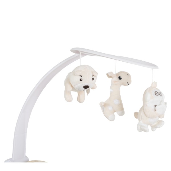 Leagăn Electric Cangaroo La Scala Beige, 6 Moduri, 5 Viteze, Rotativ 360°, Telecomandă, 12 Melodii, 0-9 kg