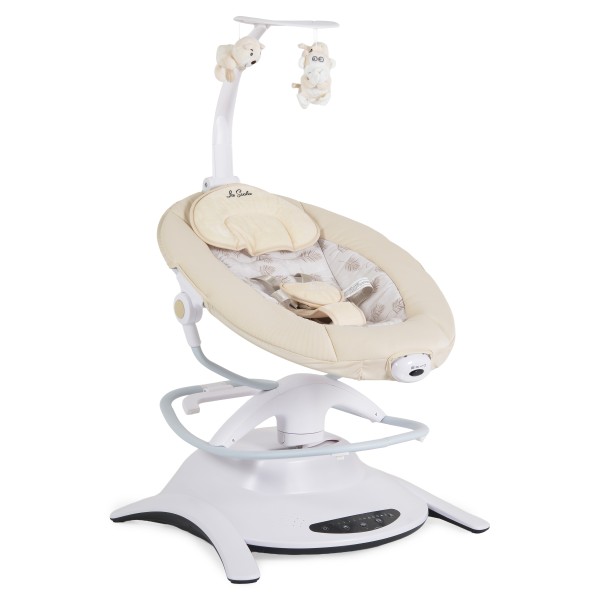 Leagăn Electric Cangaroo La Scala Beige, 6 Moduri, 5 Viteze, Rotativ 360°, Telecomandă, 12 Melodii, 0-9 kg
