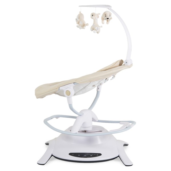 Leagăn Electric Cangaroo La Scala Beige, 6 Moduri, 5 Viteze, Rotativ 360°, Telecomandă, 12 Melodii, 0-9 kg