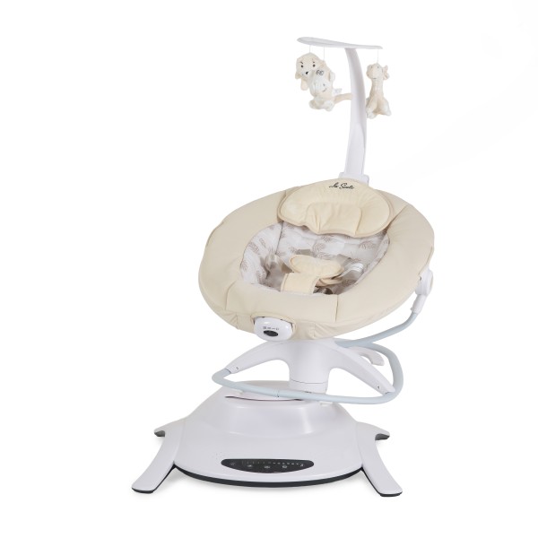 Leagăn Electric Cangaroo La Scala Beige, 6 Moduri, 5 Viteze, Rotativ 360°, Telecomandă, 12 Melodii, 0-9 kg