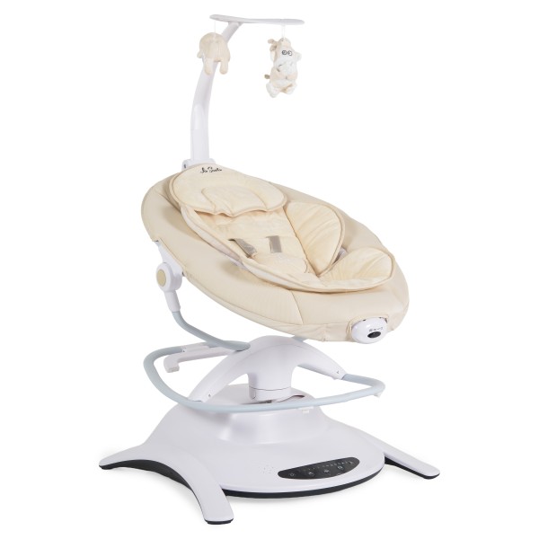 Leagăn Electric Cangaroo La Scala Beige, 6 Moduri, 5 Viteze, Rotativ 360°, Telecomandă, 12 Melodii, 0-9 kg