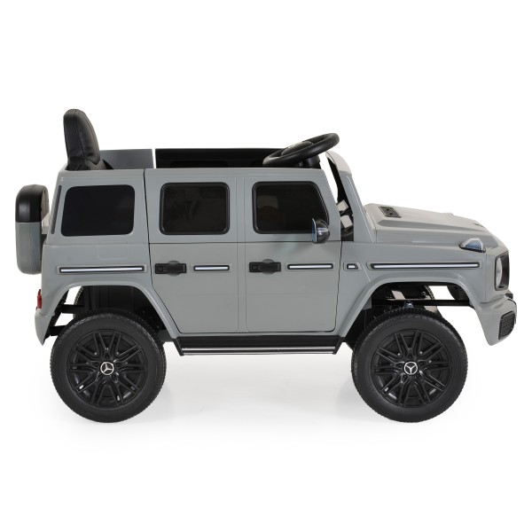 Mașină Electrică Mercedes-Benz G580 Grey pentru Copii, 12V, Telecomandă 2.4 GHz, Bluetooth, Scaun din Piele, Anvelope EVA, 3-8 Ani