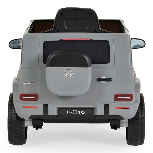 Mașină Electrică Mercedes-Benz G580 Grey pentru Copii, 12V, Telecomandă 2.4 GHz, Bluetooth, Scaun din Piele, Anvelope EVA, 3-8 Ani