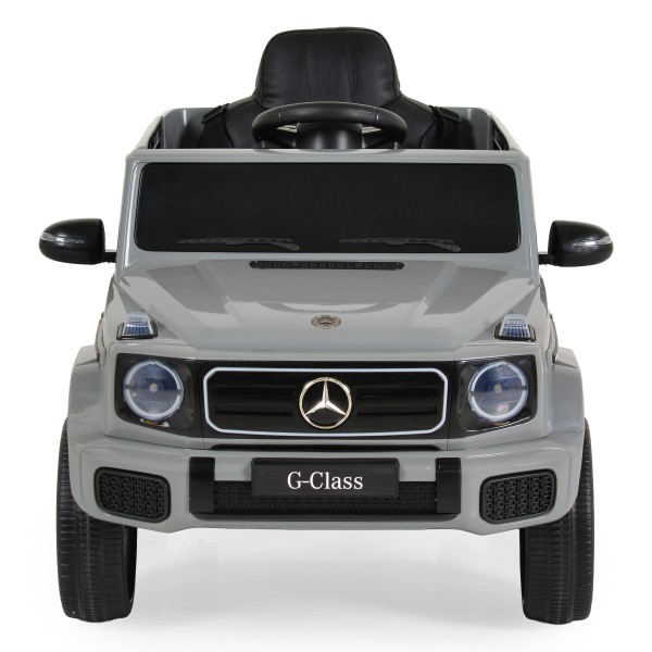 Mașină Electrică Mercedes-Benz G580 Grey pentru Copii, 12V, Telecomandă 2.4 GHz, Bluetooth, Scaun din Piele, Anvelope EVA, 3-8 Ani