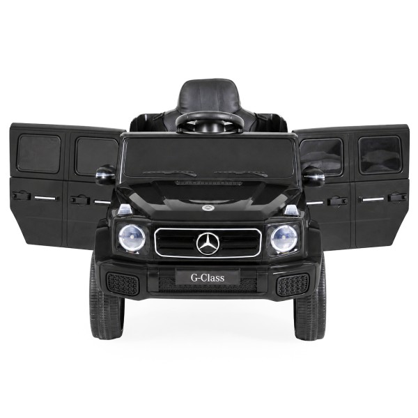 Mașină Electrică Mercedes-Benz G580 Black pentru Copii, 12V, Telecomandă 2.4 GHz, Bluetooth, Scaun din Piele, Anvelope EVA, 3-8 Ani