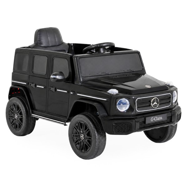 Mașină Electrică Mercedes-Benz G580 Black pentru Copii, 12V, Telecomandă 2.4 GHz, Bluetooth, Scaun din Piele, Anvelope EVA, 3-8 Ani