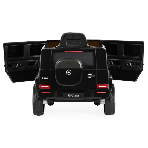 Mașină Electrică Mercedes-Benz G580 Black pentru Copii, 12V, Telecomandă 2.4 GHz, Bluetooth, Scaun din Piele, Anvelope EVA, 3-8 Ani