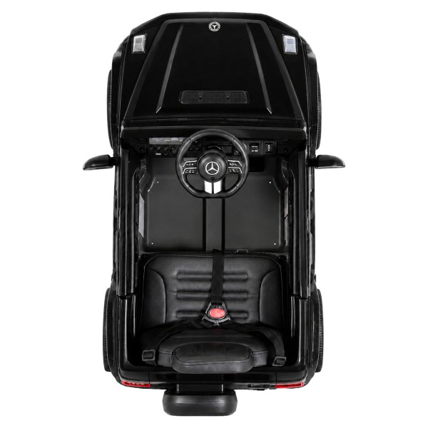 Mașină Electrică Mercedes-Benz G580 Black pentru Copii, 12V, Telecomandă 2.4 GHz, Bluetooth, Scaun din Piele, Anvelope EVA, 3-8 Ani