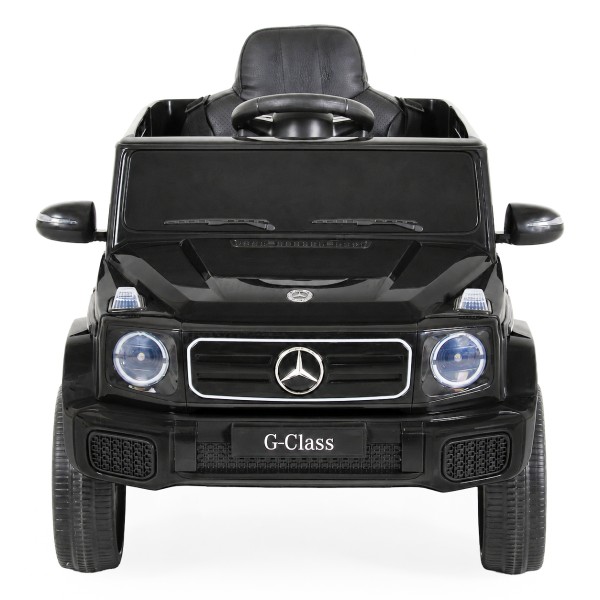 Mașină Electrică Mercedes-Benz G580 Black pentru Copii, 12V, Telecomandă 2.4 GHz, Bluetooth, Scaun din Piele, Anvelope EVA, 3-8 Ani