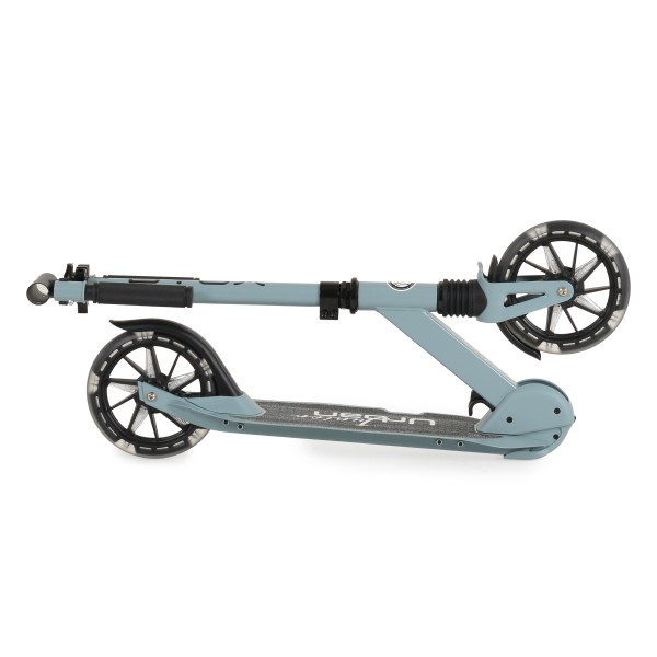Trotinetă Pliabilă Byox Urban Junior Blue, Roți LED 180mm, Suspensie Față, Rulmenți ABEC-7, Ghidon Reglabil, 6-12 Ani, Max 80 kg