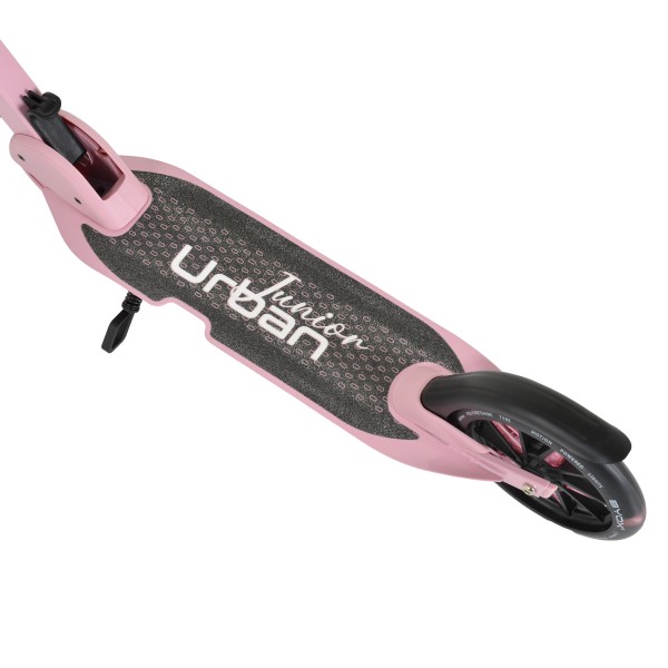 Trotinetă Pliabilă Byox Urban Junior Pink, Roți LED 180mm, Suspensie Față, Rulmenți ABEC-7, Ghidon Reglabil, 6-12 Ani, Max 80 kg