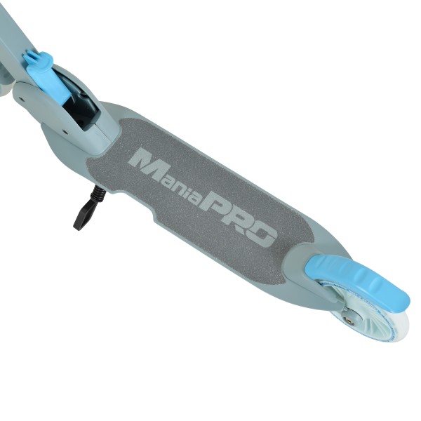 Trotinetă Pliabilă Byox ManiaPro Blue, Roți LED 125mm, Frână Dublă, Suspensie Față, Ghidon Reglabil, 5+ Ani, Max 50 kg