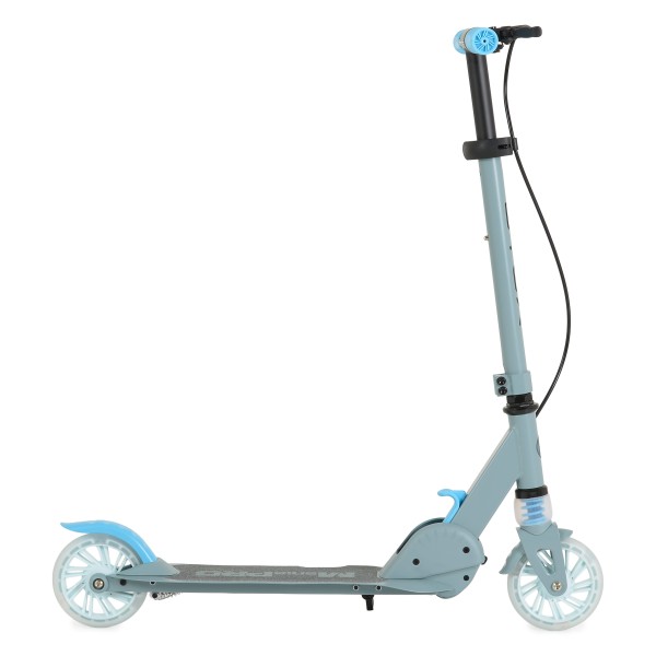 Trotinetă Pliabilă Byox ManiaPro Blue, Roți LED 125mm, Frână Dublă, Suspensie Față, Ghidon Reglabil, 5+ Ani, Max 50 kg