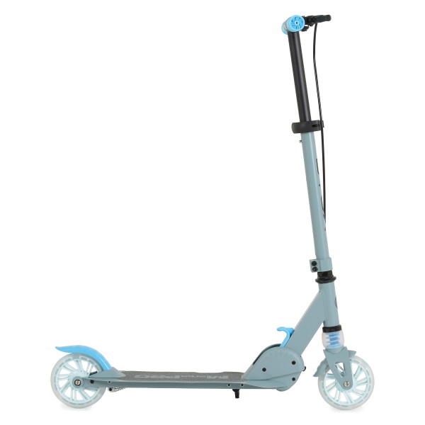 Trotinetă Pliabilă Byox ManiaPro Blue, Roți LED 125mm, Frână Dublă, Suspensie Față, Ghidon Reglabil, 5+ Ani, Max 50 kg