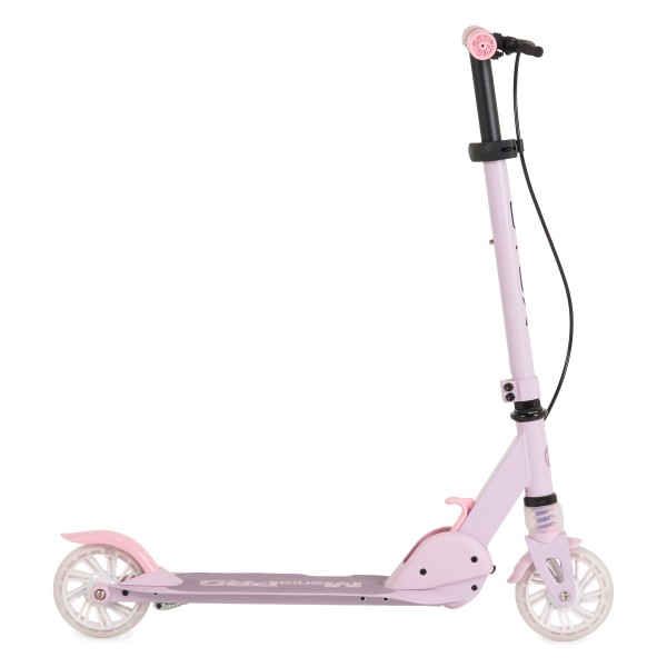 Trotinetă Pliabilă Byox ManiaPro Pink, Roți LED 125mm, Frână Dublă, Suspensie Față, Ghidon Reglabil, 5+ Ani, Max 50 kg