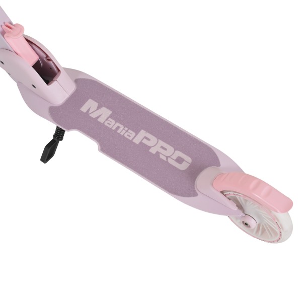 Trotinetă Pliabilă Byox ManiaPro Pink, Roți LED 125mm, Frână Dublă, Suspensie Față, Ghidon Reglabil, 5+ Ani, Max 50 kg