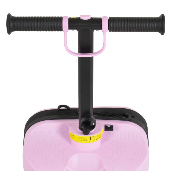 Trotinetă 2în1 Byox ScooterBox Pink, Geantă Depozitare Extensibilă, Compartiment Desen A5, Roți LED, Ghidon Reglabil, 2-5 Ani