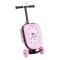 Trotinetă 2în1 Byox ScooterBox Pink, Geantă Depozitare Extensibilă, Compartiment Desen A5, Roți LED, Ghidon Reglabil, 2-5 Ani