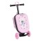 Trotinetă 2în1 Byox ScooterBox Pink, Geantă Depozitare Extensibilă, Compartiment Desen A5, Roți LED, Ghidon Reglabil, 2-5 Ani