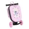 Trotinetă 2în1 Byox ScooterBox Pink, Geantă Depozitare Extensibilă, Compartiment Desen A5, Roți LED, Ghidon Reglabil, 2-5 Ani