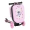 Trotinetă 2în1 Byox ScooterBox Pink, Geantă Depozitare Extensibilă, Compartiment Desen A5, Roți LED, Ghidon Reglabil, 2-5 Ani