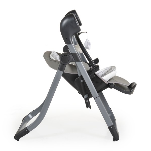 Scaun de Masa 2în1 cu Leagăn Electric Cangaroo Nirvana Grey, 5 Viteze, Telecomandă, 12 Melodii + 5 Sunete, Senzor Mișcare, 0-15 kg