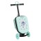 Trotinetă 2în1 Byox ScooterBox Mint, Geantă Depozitare Extensibilă, Compartiment Desen A5, Roți LED, Ghidon Reglabil, 2-5 Ani