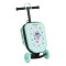 Trotinetă 2în1 Byox ScooterBox Mint, Geantă Depozitare Extensibilă, Compartiment Desen A5, Roți LED, Ghidon Reglabil, 2-5 Ani