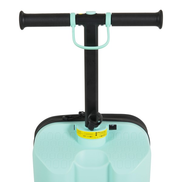 Trotinetă 2în1 Byox ScooterBox Mint, Geantă Depozitare Extensibilă, Compartiment Desen A5, Roți LED, Ghidon Reglabil, 2-5 Ani