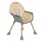 Scaun de Masă 2în1 Moni Biscotti Beige, Tapițerie PU, Ham 5 Puncte, Tavă Dublă Detașabilă, 6 Luni – 20 kg