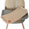 Scaun de Masă 2în1 Moni Biscotti Beige, Tapițerie PU, Ham 5 Puncte, Tavă Dublă Detașabilă, 6 Luni – 20 kg