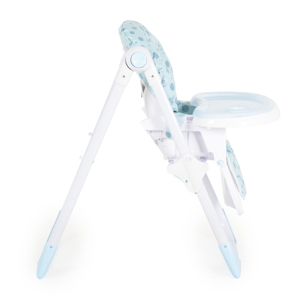 Scaun de Masă Moni Cocomero Blue, 5 Niveluri Înălțime, Spătar 3 Poziții, Tavă Dublă Detașabilă, Ham 5 Puncte, Bară Siguranță, 6 Luni – 15 kg