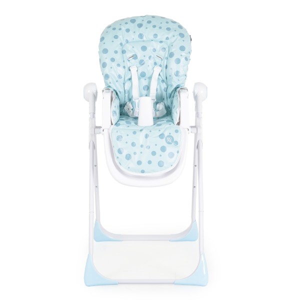 Scaun de Masă Moni Cocomero Blue, 5 Niveluri Înălțime, Spătar 3 Poziții, Tavă Dublă Detașabilă, Ham 5 Puncte, Bară Siguranță, 6 Luni – 15 kg