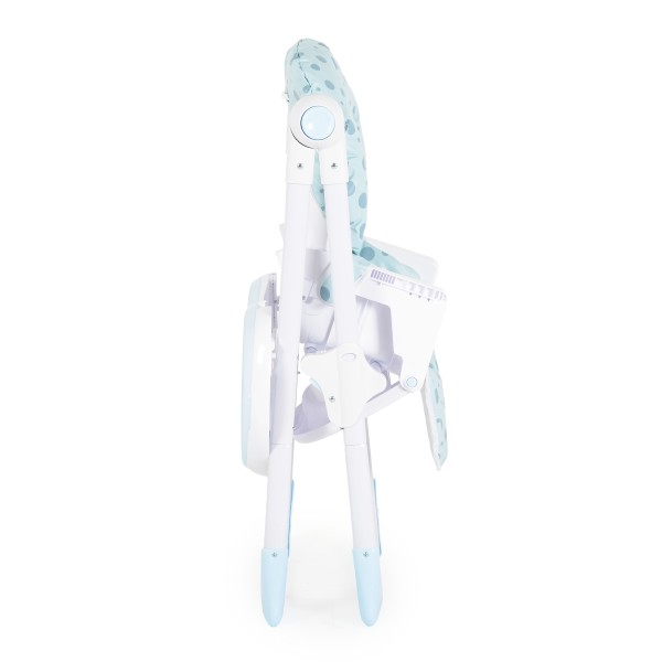 Scaun de Masă Moni Cocomero Blue, 5 Niveluri Înălțime, Spătar 3 Poziții, Tavă Dublă Detașabilă, Ham 5 Puncte, Bară Siguranță, 6 Luni – 15 kg