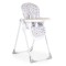 Scaun de Masă Moni Cocomero Grey, 5 Niveluri Înălțime, Spătar 3 Poziții, Tavă Dublă Detașabilă, Ham 5 Puncte, Bară Siguranță, 6 Luni – 15 kg