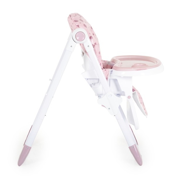 Scaun de Masă Moni Cocomero Pink, 5 Niveluri Înălțime, Spătar 3 Poziții, Tavă Dublă Detașabilă, Ham 5 Puncte, Bară Siguranță, 6 Luni – 15 kg