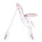 Scaun de Masă Moni Cocomero Pink, 5 Niveluri Înălțime, Spătar 3 Poziții, Tavă Dublă Detașabilă, Ham 5 Puncte, Bară Siguranță, 6 Luni – 15 kg