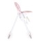 Scaun de Masă Moni Cocomero Pink, 5 Niveluri Înălțime, Spătar 3 Poziții, Tavă Dublă Detașabilă, Ham 5 Puncte, Bară Siguranță, 6 Luni – 15 kg