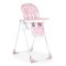 Scaun de Masă Moni Cocomero Pink, 5 Niveluri Înălțime, Spătar 3 Poziții, Tavă Dublă Detașabilă, Ham 5 Puncte, Bară Siguranță, 6 Luni – 15 kg