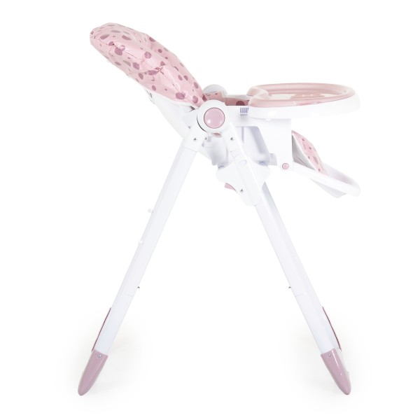 Scaun de Masă Moni Cocomero Pink, 5 Niveluri Înălțime, Spătar 3 Poziții, Tavă Dublă Detașabilă, Ham 5 Puncte, Bară Siguranță, 6 Luni – 15 kg