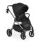 Carucior 3 in 1 Cangaroo Unique Black, 0-4 ani, 22 kg, landou, scaun auto i-Size 40-87 cm, reversibil