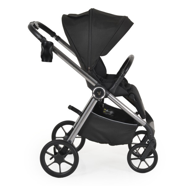 Carucior 3 in 1 Cangaroo Unique Black, 0-4 ani, 22 kg, landou, scaun auto i-Size 40-87 cm, reversibil