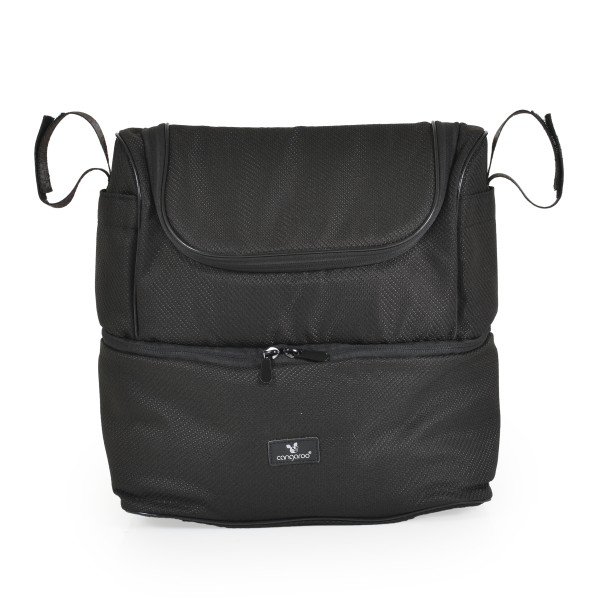 Carucior 3 in 1 Cangaroo Unique Black, 0-4 ani, 22 kg, landou, scaun auto i-Size 40-87 cm, reversibil