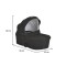 Carucior 3 in 1 Cangaroo Unique Black, 0-4 ani, 22 kg, landou, scaun auto i-Size 40-87 cm, reversibil